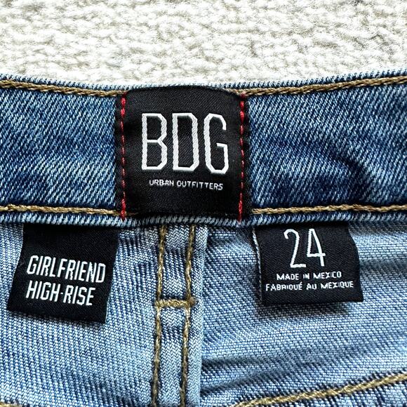 BDG Girlfriend High Rise Medium Wash Jeans Size 24 - Picture 6 of 13